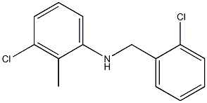 3-chloro-N-[(2-chlorophenyl)methyl]-2-methylaniline Structure