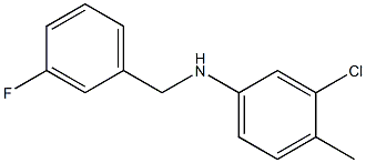 3-chloro-N-[(3-fluorophenyl)methyl]-4-methylaniline 구조식 이미지