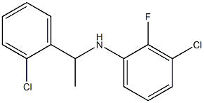 3-chloro-N-[1-(2-chlorophenyl)ethyl]-2-fluoroaniline 구조식 이미지