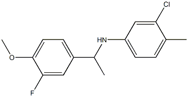 3-chloro-N-[1-(3-fluoro-4-methoxyphenyl)ethyl]-4-methylaniline Structure