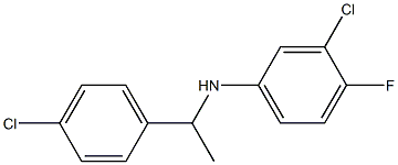 3-chloro-N-[1-(4-chlorophenyl)ethyl]-4-fluoroaniline Structure