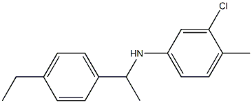 3-chloro-N-[1-(4-ethylphenyl)ethyl]-4-methylaniline Structure
