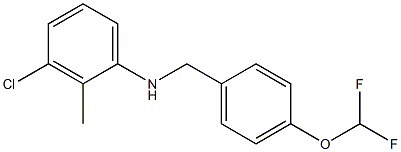 3-chloro-N-{[4-(difluoromethoxy)phenyl]methyl}-2-methylaniline 구조식 이미지