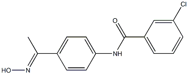 3-chloro-N-{4-[1-(hydroxyimino)ethyl]phenyl}benzamide 구조식 이미지
