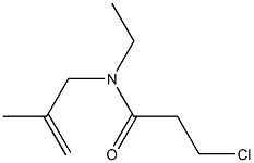3-chloro-N-ethyl-N-(2-methylprop-2-enyl)propanamide 구조식 이미지