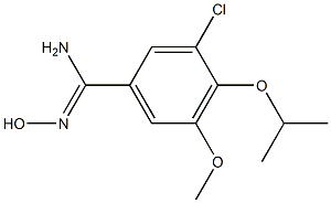 3-chloro-N'-hydroxy-4-isopropoxy-5-methoxybenzenecarboximidamide 구조식 이미지