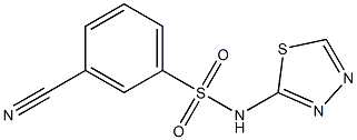 3-cyano-N-(1,3,4-thiadiazol-2-yl)benzene-1-sulfonamide 구조식 이미지