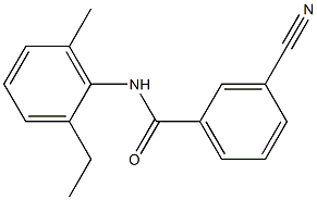 3-cyano-N-(2-ethyl-6-methylphenyl)benzamide Structure