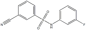 3-cyano-N-(3-fluorophenyl)benzenesulfonamide Structure