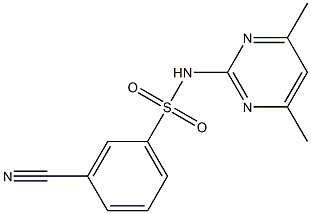 3-cyano-N-(4,6-dimethylpyrimidin-2-yl)benzene-1-sulfonamide Structure