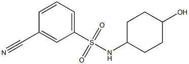 3-cyano-N-(4-hydroxycyclohexyl)benzenesulfonamide Structure