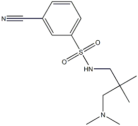 3-cyano-N-[3-(dimethylamino)-2,2-dimethylpropyl]benzenesulfonamide Structure