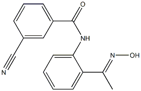 3-cyano-N-{2-[(1E)-N-hydroxyethanimidoyl]phenyl}benzamide Structure