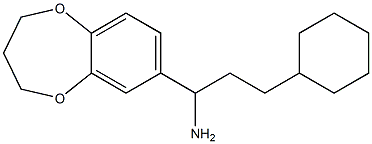 3-cyclohexyl-1-(3,4-dihydro-2H-1,5-benzodioxepin-7-yl)propan-1-amine Structure