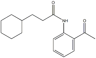 3-cyclohexyl-N-(2-acetylphenyl)propanamide Structure