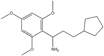 3-cyclopentyl-1-(2,4,6-trimethoxyphenyl)propan-1-amine Structure