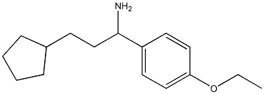 3-cyclopentyl-1-(4-ethoxyphenyl)propan-1-amine Structure