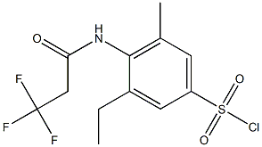 3-ethyl-5-methyl-4-(3,3,3-trifluoropropanamido)benzene-1-sulfonyl chloride 구조식 이미지