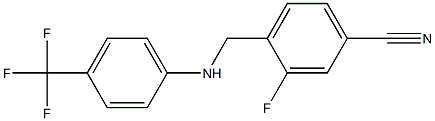 3-fluoro-4-({[4-(trifluoromethyl)phenyl]amino}methyl)benzonitrile Structure