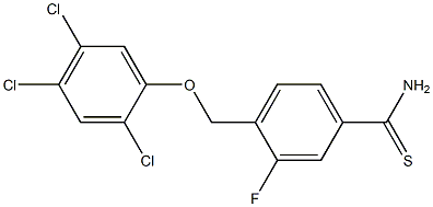 3-fluoro-4-(2,4,5-trichlorophenoxymethyl)benzene-1-carbothioamide Structure