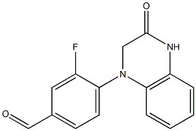 3-fluoro-4-(3-oxo-1,2,3,4-tetrahydroquinoxalin-1-yl)benzaldehyde Structure