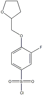 3-fluoro-4-(oxolan-2-ylmethoxy)benzene-1-sulfonyl chloride Structure