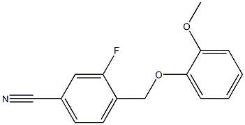 3-fluoro-4-[(2-methoxyphenoxy)methyl]benzonitrile 구조식 이미지