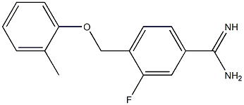 3-fluoro-4-[(2-methylphenoxy)methyl]benzenecarboximidamide 구조식 이미지