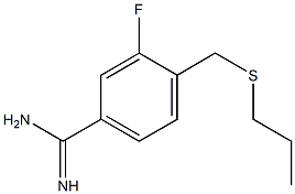 3-fluoro-4-[(propylsulfanyl)methyl]benzene-1-carboximidamide Structure