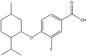 3-fluoro-4-{[5-methyl-2-(propan-2-yl)cyclohexyl]oxy}benzoic acid Structure