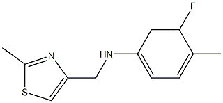 3-fluoro-4-methyl-N-[(2-methyl-1,3-thiazol-4-yl)methyl]aniline 구조식 이미지