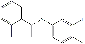 3-fluoro-4-methyl-N-[1-(2-methylphenyl)ethyl]aniline Structure