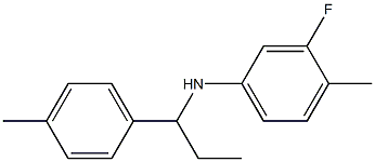 3-fluoro-4-methyl-N-[1-(4-methylphenyl)propyl]aniline Structure