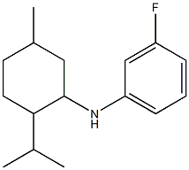 3-fluoro-N-[5-methyl-2-(propan-2-yl)cyclohexyl]aniline Structure