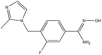 3-fluoro-N'-hydroxy-4-[(2-methyl-1H-imidazol-1-yl)methyl]benzenecarboximidamide 구조식 이미지