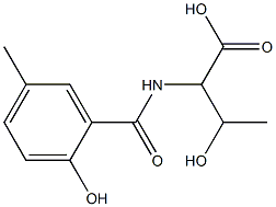 3-hydroxy-2-[(2-hydroxy-5-methylphenyl)formamido]butanoic acid Structure