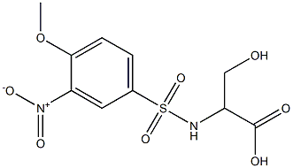 3-hydroxy-2-[(4-methoxy-3-nitrobenzene)sulfonamido]propanoic acid Structure
