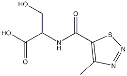 3-hydroxy-2-[(4-methyl-1,2,3-thiadiazol-5-yl)formamido]propanoic acid Structure