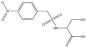 3-hydroxy-2-{[(4-nitrophenyl)methane]sulfonamido}propanoic acid 구조식 이미지