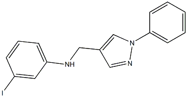 3-iodo-N-[(1-phenyl-1H-pyrazol-4-yl)methyl]aniline Structure