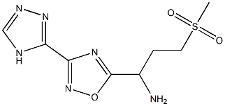 3-methanesulfonyl-1-[3-(4H-1,2,4-triazol-3-yl)-1,2,4-oxadiazol-5-yl]propan-1-amine 구조식 이미지