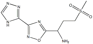 3-methanesulfonyl-1-[3-(4H-1,2,4-triazol-3-yl)-1,2,4-oxadiazol-5-yl]propan-1-amine Structure