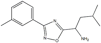 3-methyl-1-[3-(3-methylphenyl)-1,2,4-oxadiazol-5-yl]butan-1-amine 구조식 이미지