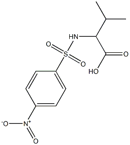 3-methyl-2-[(4-nitrobenzene)sulfonamido]butanoic acid Structure