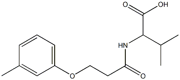 3-methyl-2-[3-(3-methylphenoxy)propanamido]butanoic acid Structure