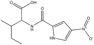 3-methyl-2-{[(4-nitro-1H-pyrrol-2-yl)carbonyl]amino}pentanoic acid Structure