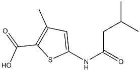 3-methyl-5-[(3-methylbutanoyl)amino]thiophene-2-carboxylic acid 구조식 이미지