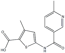 3-methyl-5-{[(6-methylpyridin-3-yl)carbonyl]amino}thiophene-2-carboxylic acid Structure