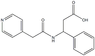 3-phenyl-3-[(pyridin-4-ylacetyl)amino]propanoic acid Structure