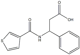 3-phenyl-3-[(thien-3-ylcarbonyl)amino]propanoic acid Structure